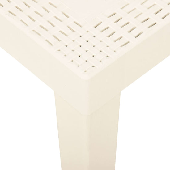 Tuintafel 79x65x72 cm kunststof wit MeubelReus