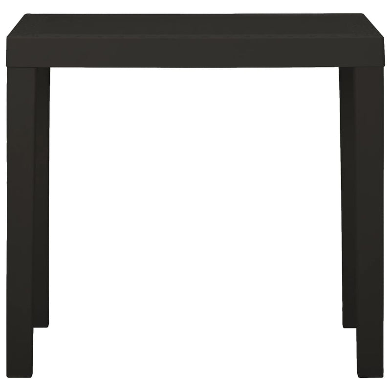 Tuintafel 79x65x72 cm kunststof antracietkleurig MeubelReus