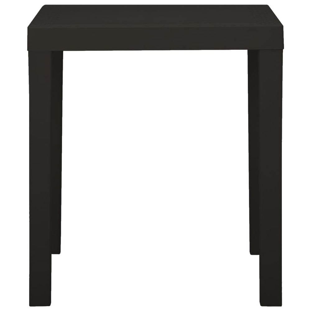 Tuintafel 79x65x72 cm kunststof antracietkleurig MeubelReus
