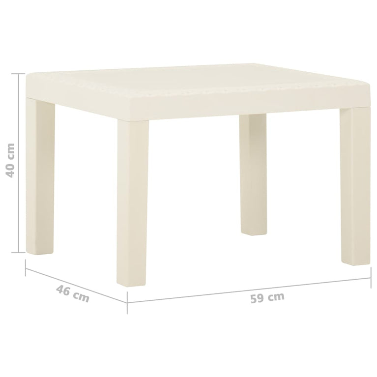 3-delige Loungeset met kussens kunststof wit MeubelReus