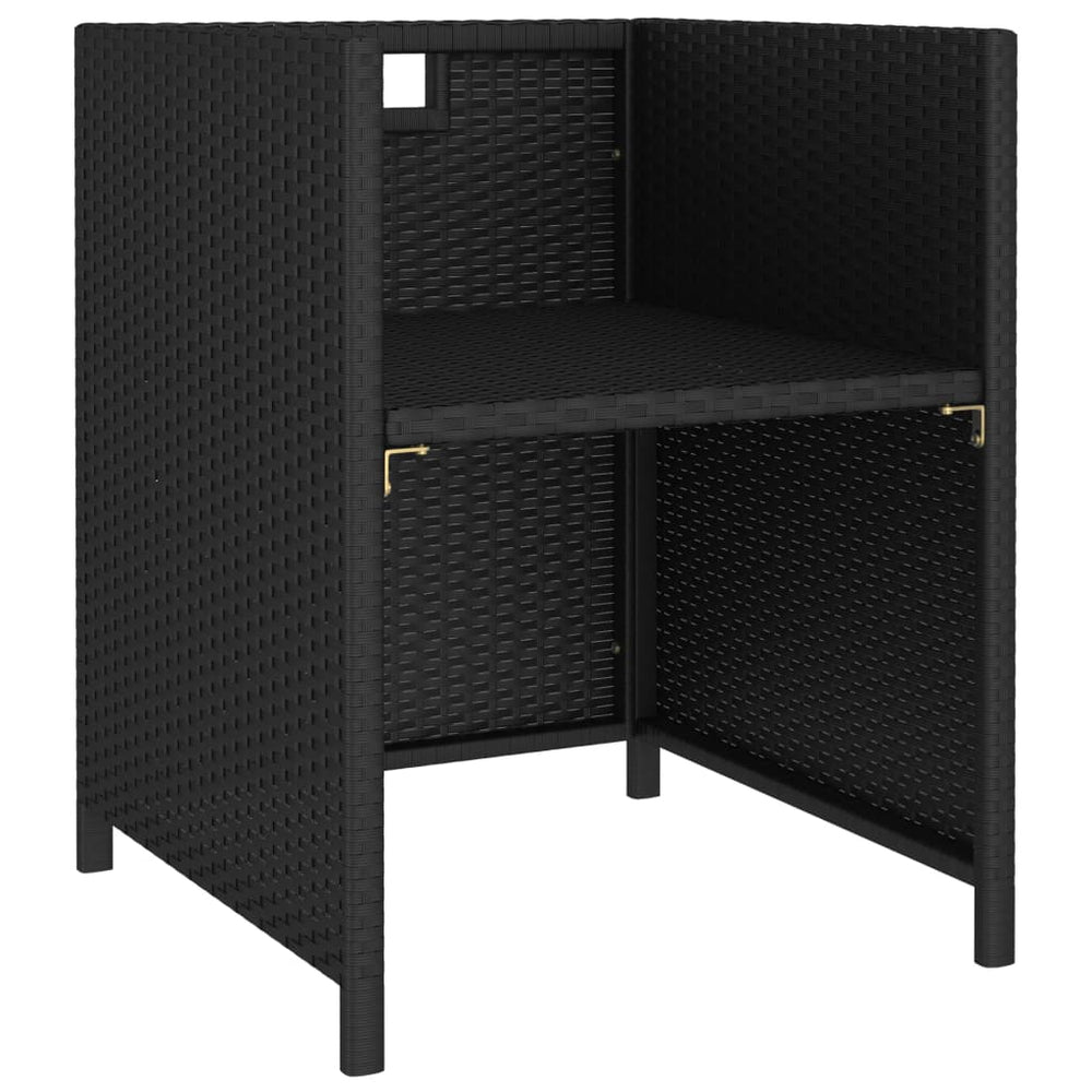 6-delige Tuinset met kussens poly rattan zwart MeubelReus