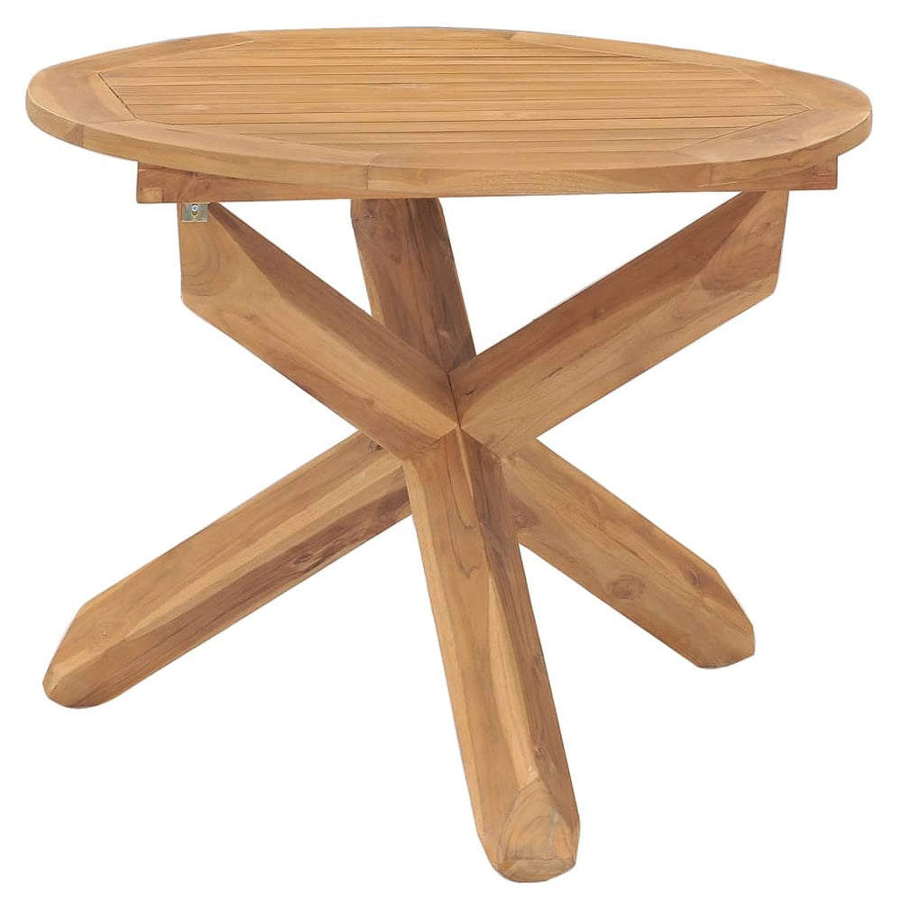 Tuintafel Ø90x75 cm massief teakhout MeubelReus