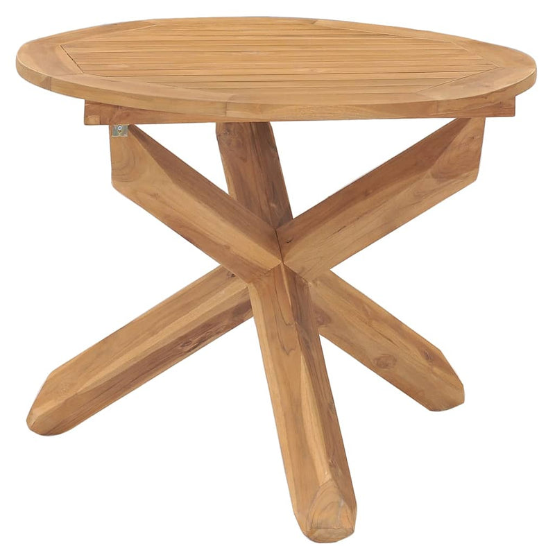 Tuintafel Ø90x75 cm massief teakhout MeubelReus