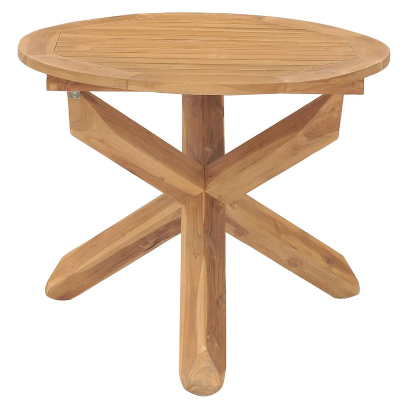 Tuintafel Ø90x75 cm massief teakhout MeubelReus