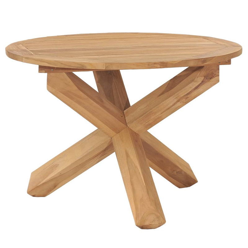 Tuintafel Ø110x75 cm massief teakhout MeubelReus