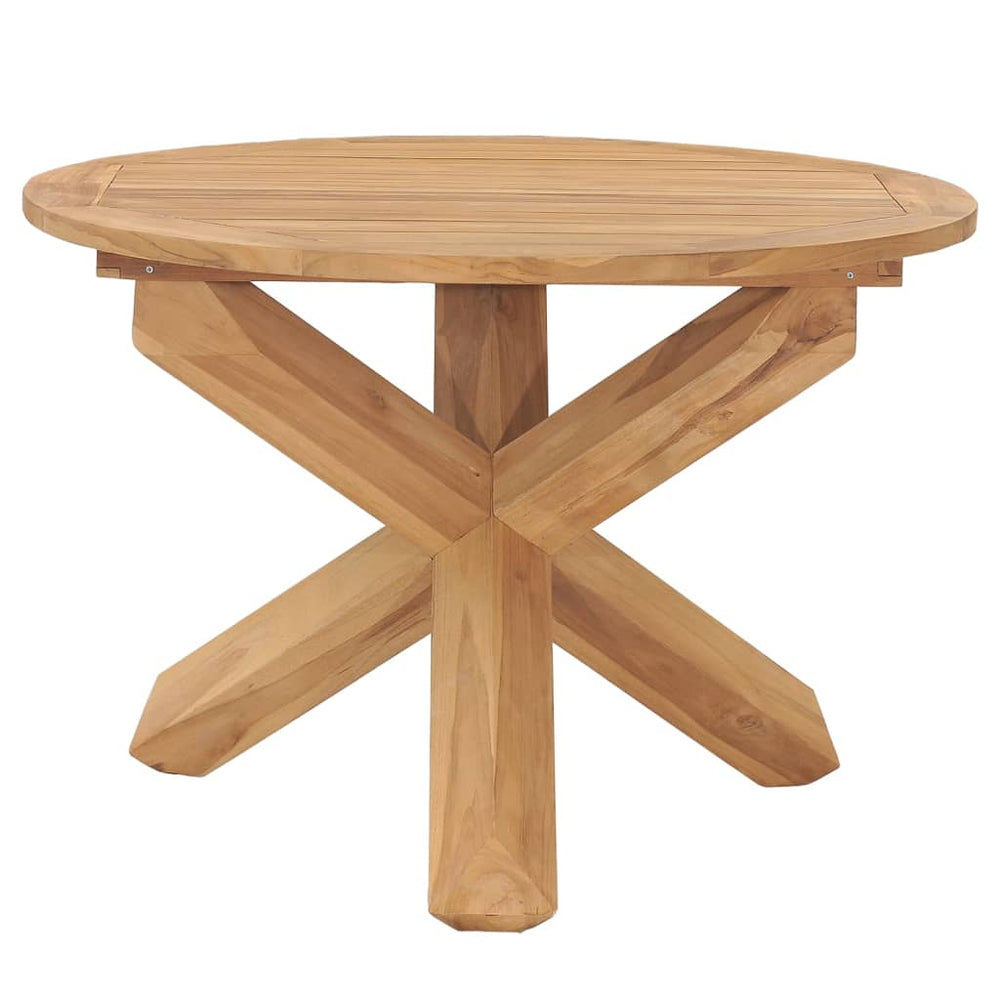 Tuintafel Ø110x75 cm massief teakhout MeubelReus