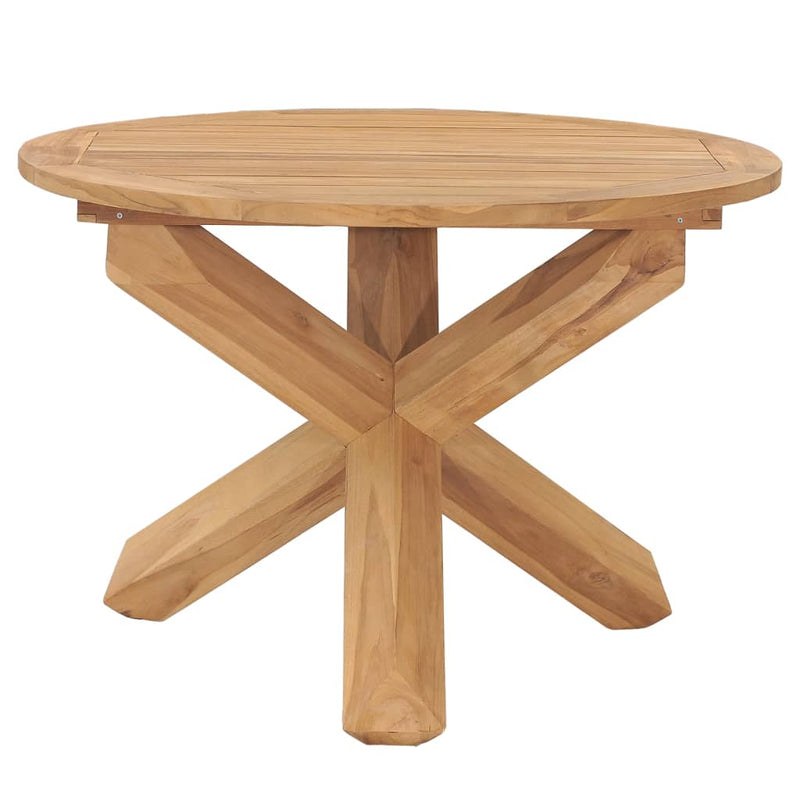 Tuintafel Ø110x75 cm massief teakhout MeubelReus
