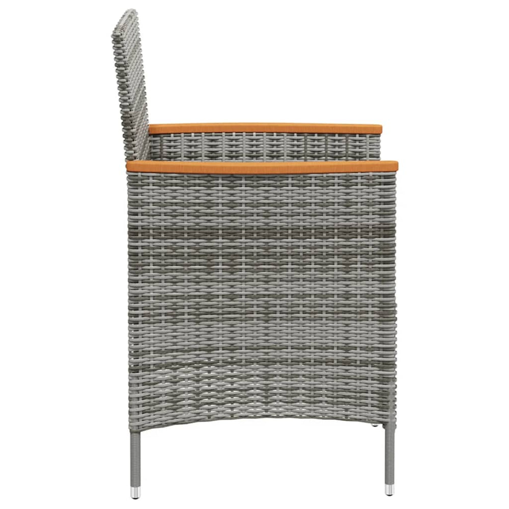 Tuinstoelen 2 st poly rattan grijs MeubelReus