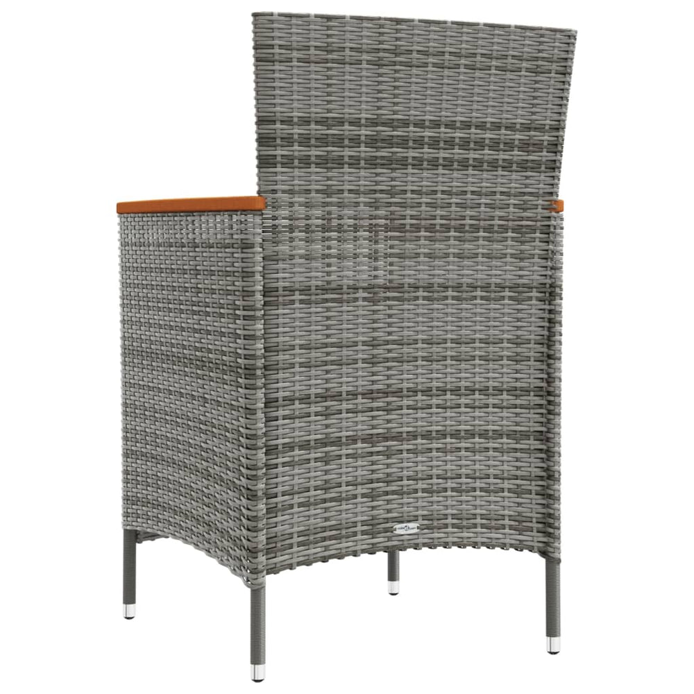 Tuinstoelen 2 st poly rattan grijs MeubelReus