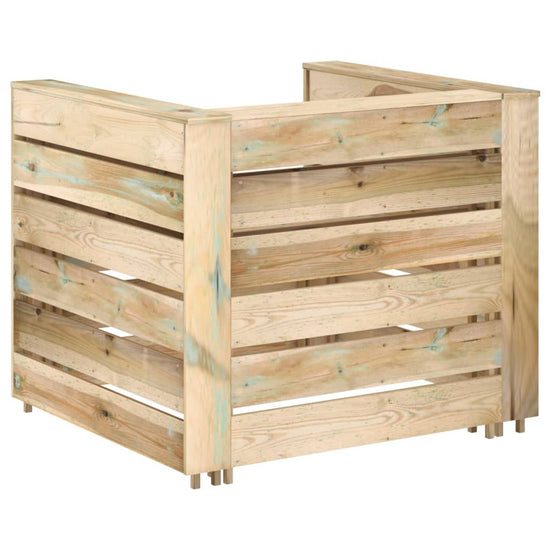 2-delige Loungeset pallet geïmpregneerd grenenhout MeubelReus