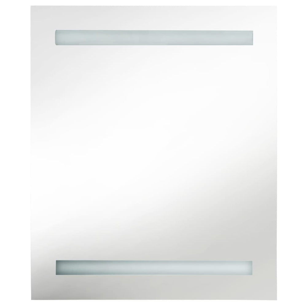 Badkamerkast met spiegel en LED 50x14x60 cm zwart MeubelReus