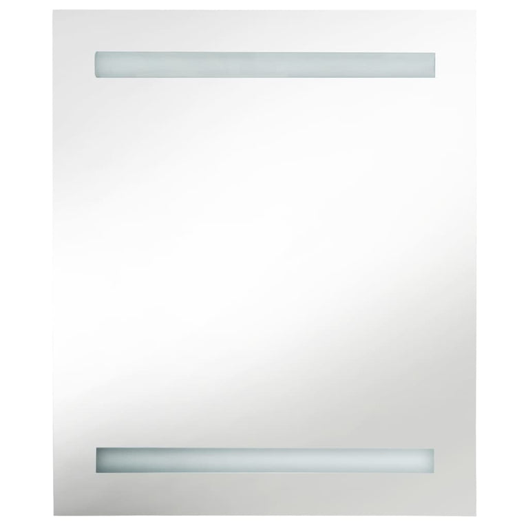 Badkamerkast met spiegel en LED 50x14x60 cm zwart MeubelReus