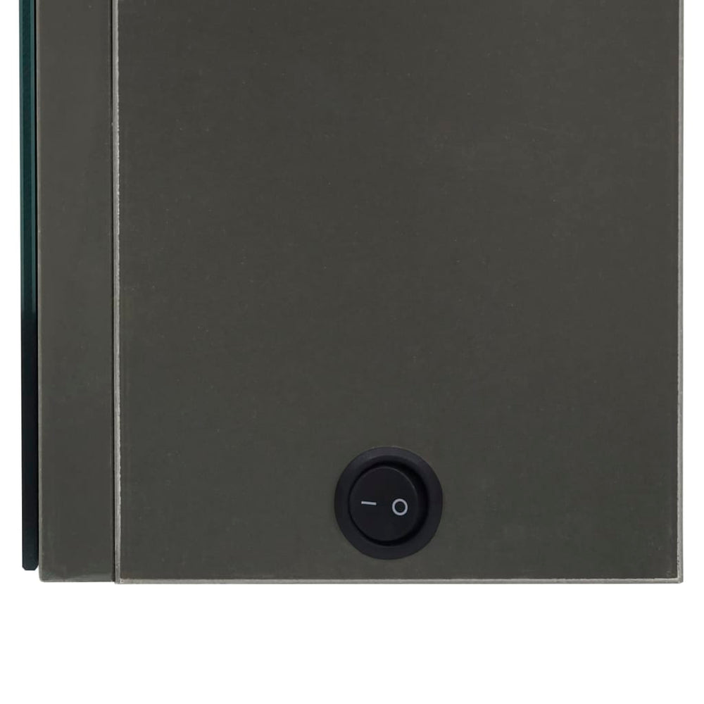 Badkamerkast met spiegel en LED 50x14x60 cm antracietkleurig MeubelReus