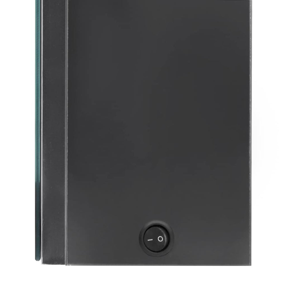 Badkamerkast met spiegel en LED 50x13x70 cm grijs MeubelReus