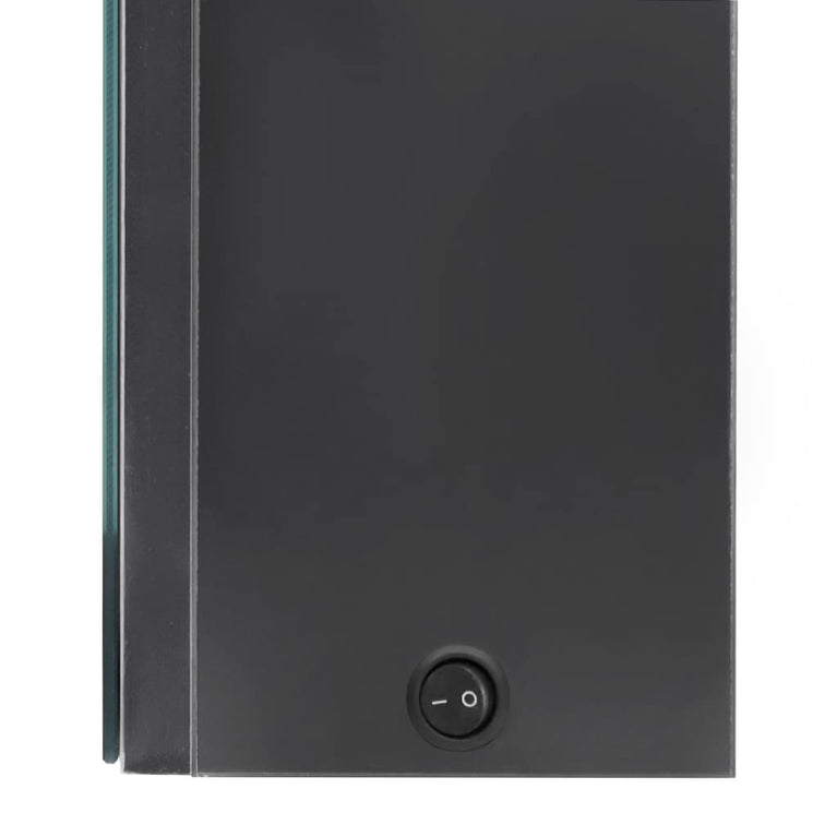 Badkamerkast met spiegel en LED 50x13x70 cm grijs MeubelReus