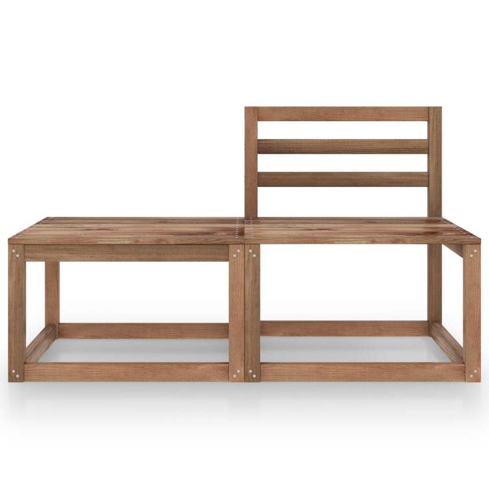 2-delige Loungeset bruin geïmpregneerd grenenhout MeubelReus