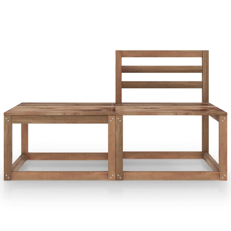 2-delige Loungeset bruin geïmpregneerd grenenhout MeubelReus