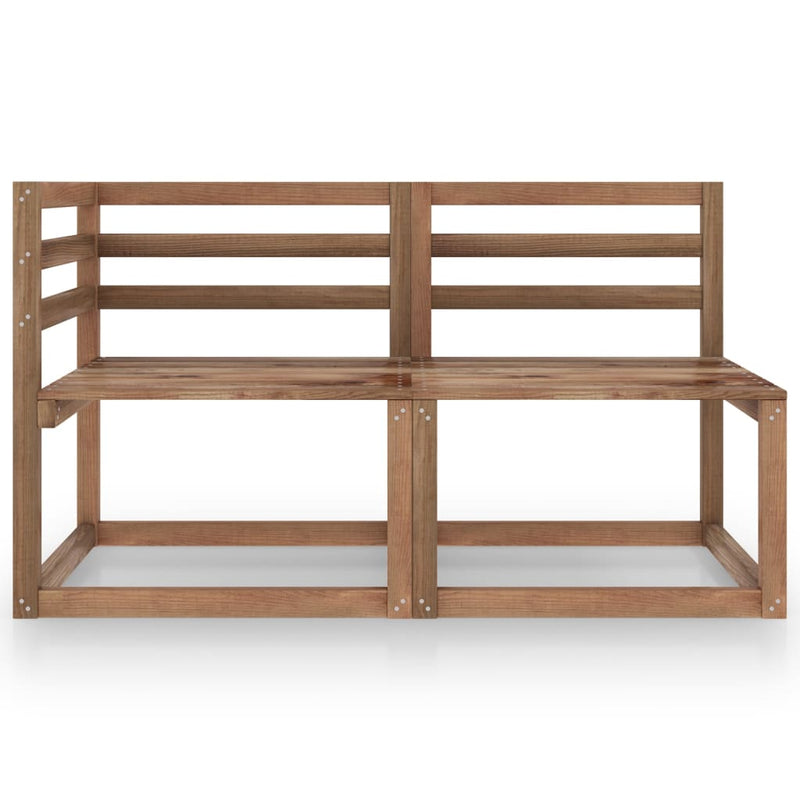 2-delige Loungeset bruin geïmpregneerd grenenhout MeubelReus