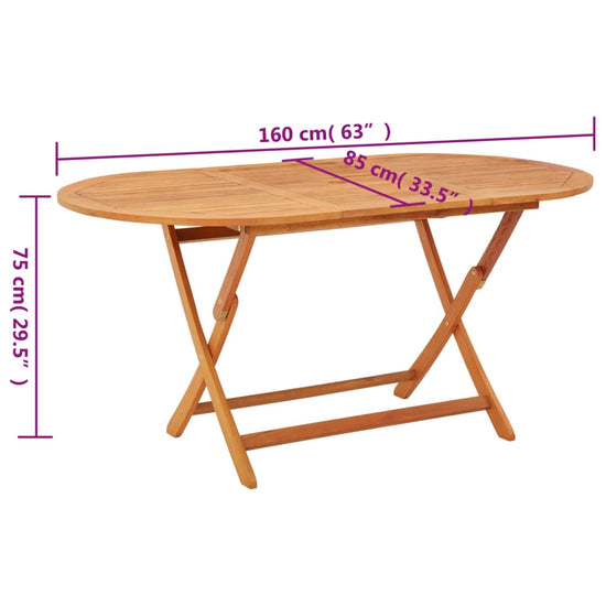 Tuintafel inklapbaar 160x85x75 cm massief eucalyptushout MeubelReus
