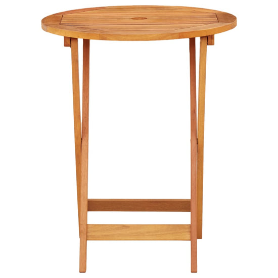 Tuintafel inklapbaar Ø60x75 cm massief eucalyptushout MeubelReus