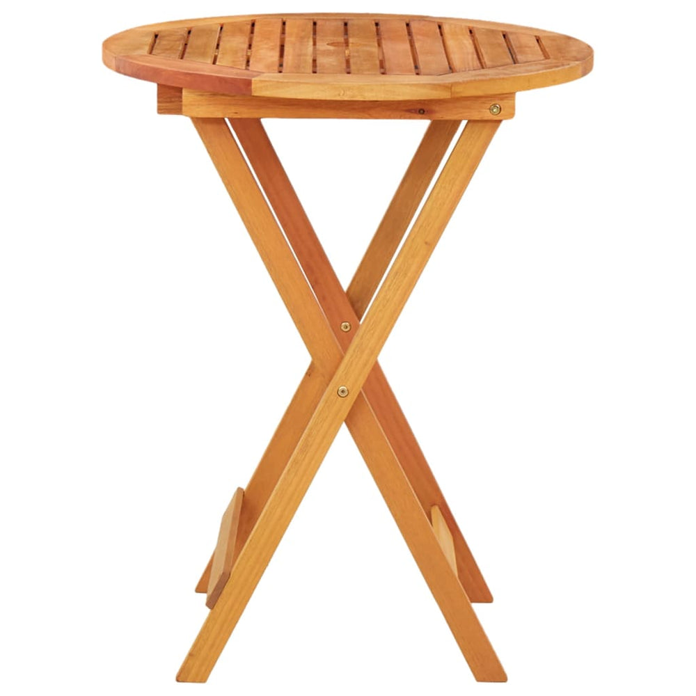 Tuintafel inklapbaar Ø60x75 cm massief eucalyptushout MeubelReus
