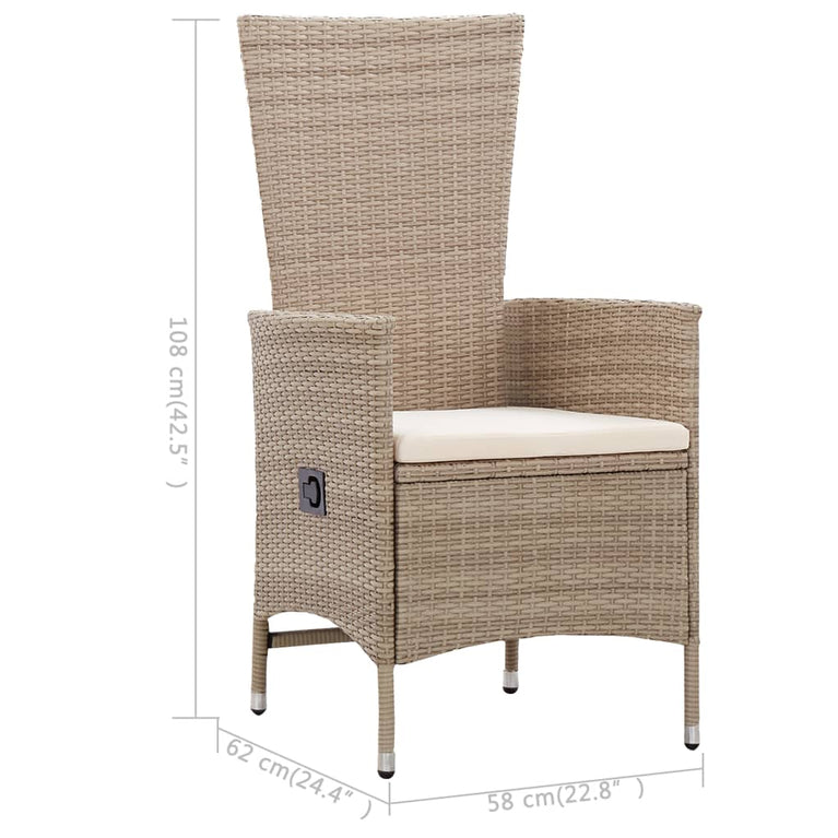 3-delige Tuinset beige MeubelReus
