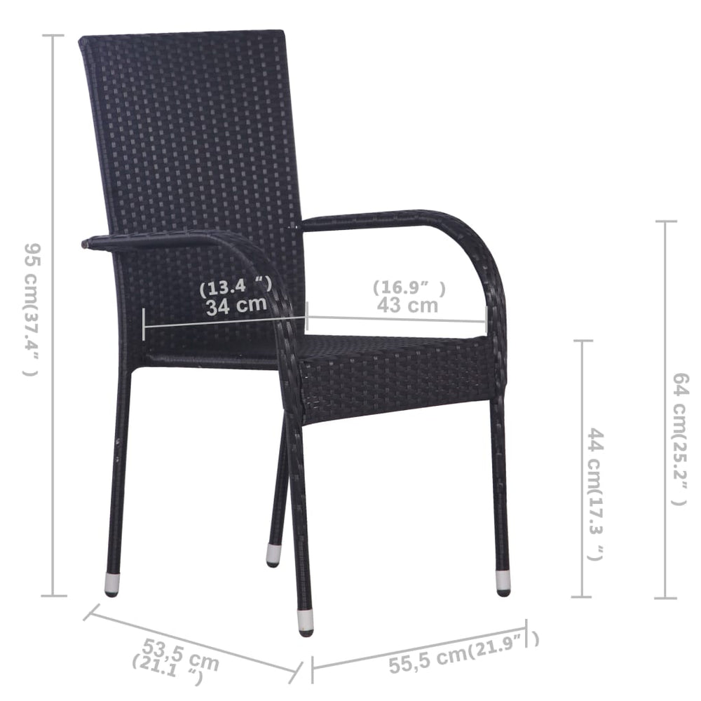 5-delige Tuinset zwart MeubelReus