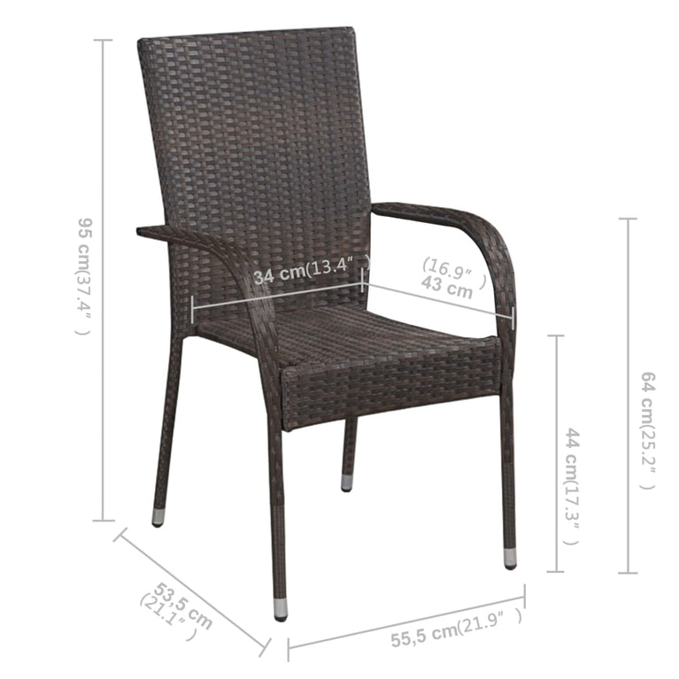 7-delige Tuinset bruin MeubelReus