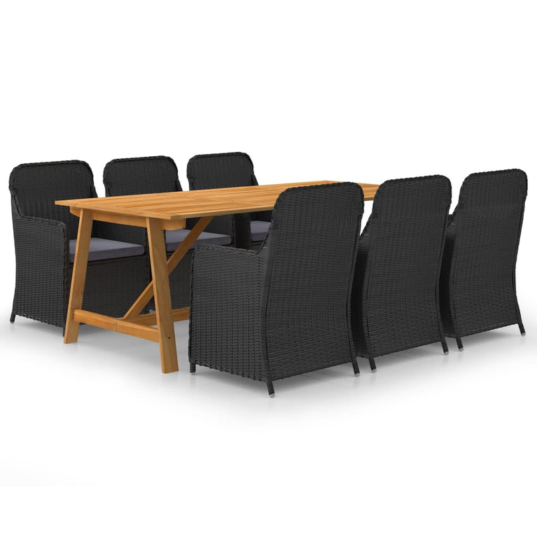 7-delige Tuinset zwart MeubelReus