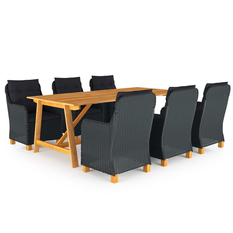 7-delige Tuinset donkergrijs MeubelReus