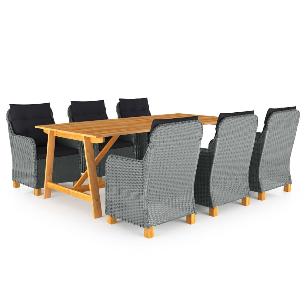 7-delige Tuinset lichtgrijs MeubelReus