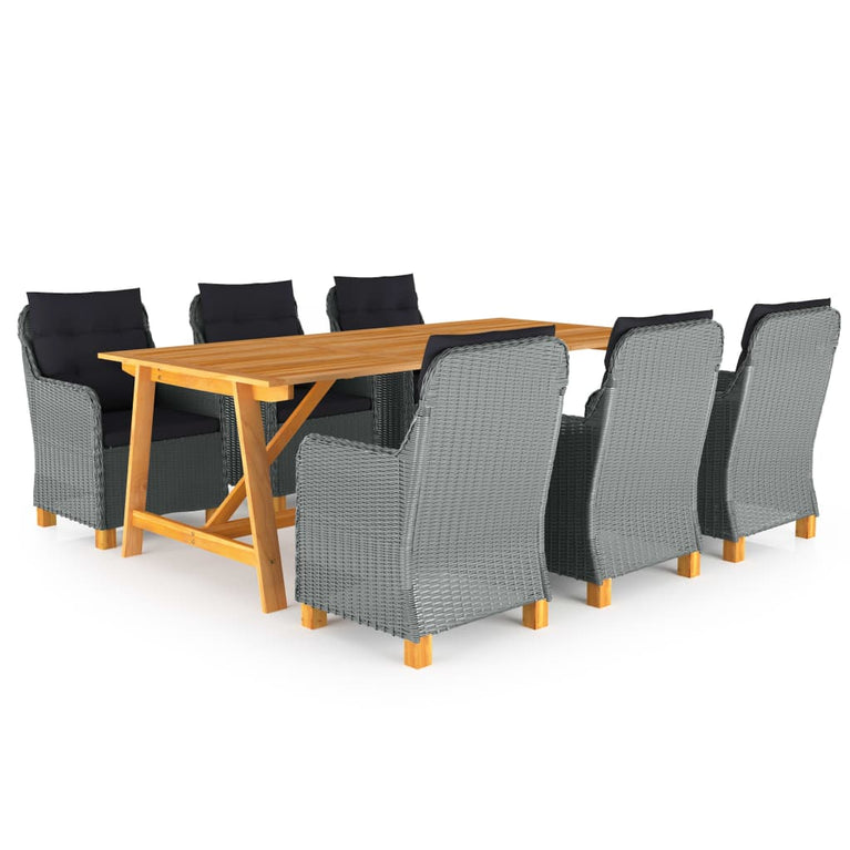 7-delige Tuinset lichtgrijs MeubelReus