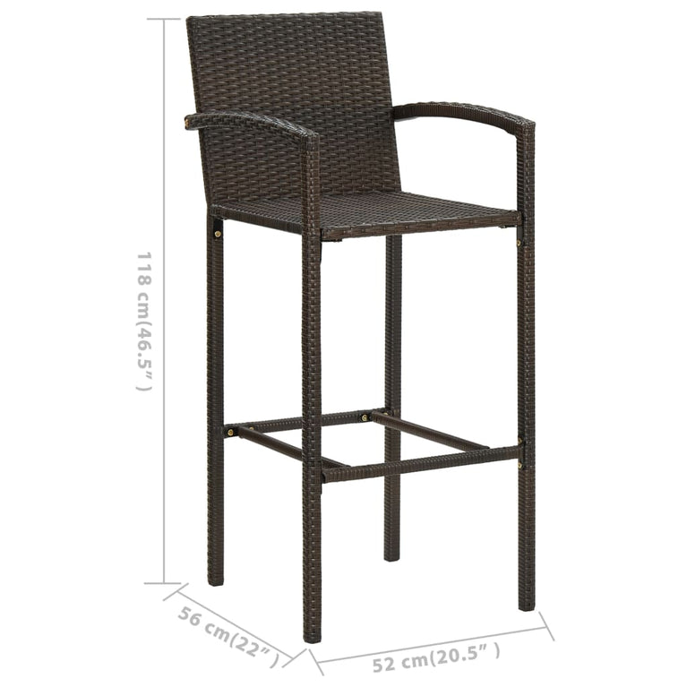 7-delige Tuinbarset bruin MeubelReus