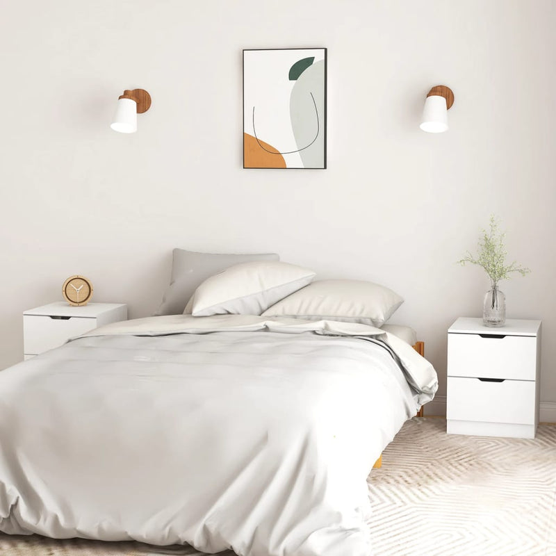 Nachtkastjes 2 st 40x40x50 cm spaanplaat wit MeubelReus