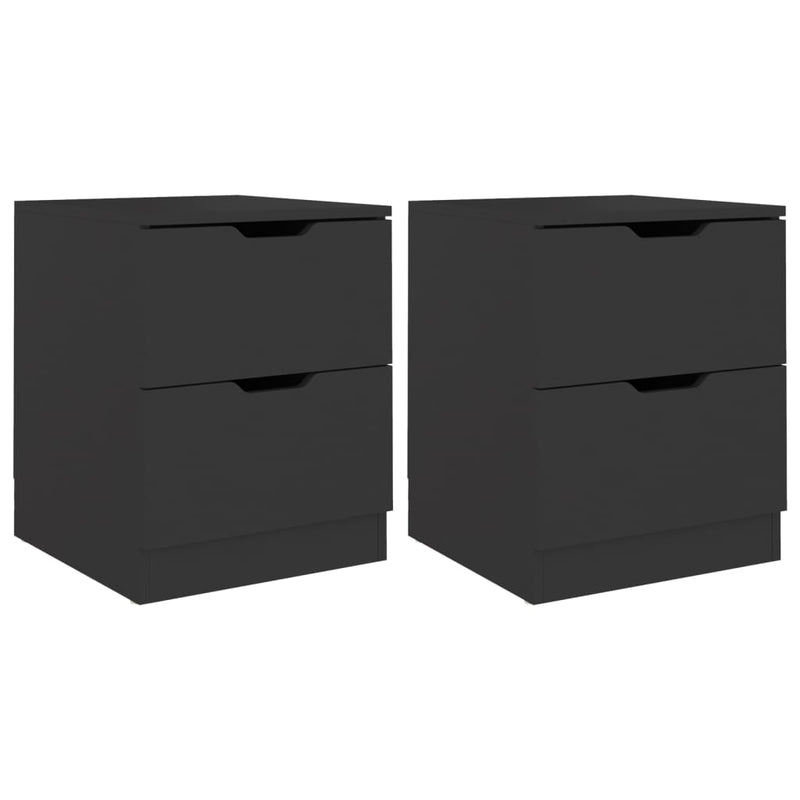 Nachtkastjes 2 st 40x40x50 cm spaanplaat zwart MeubelReus