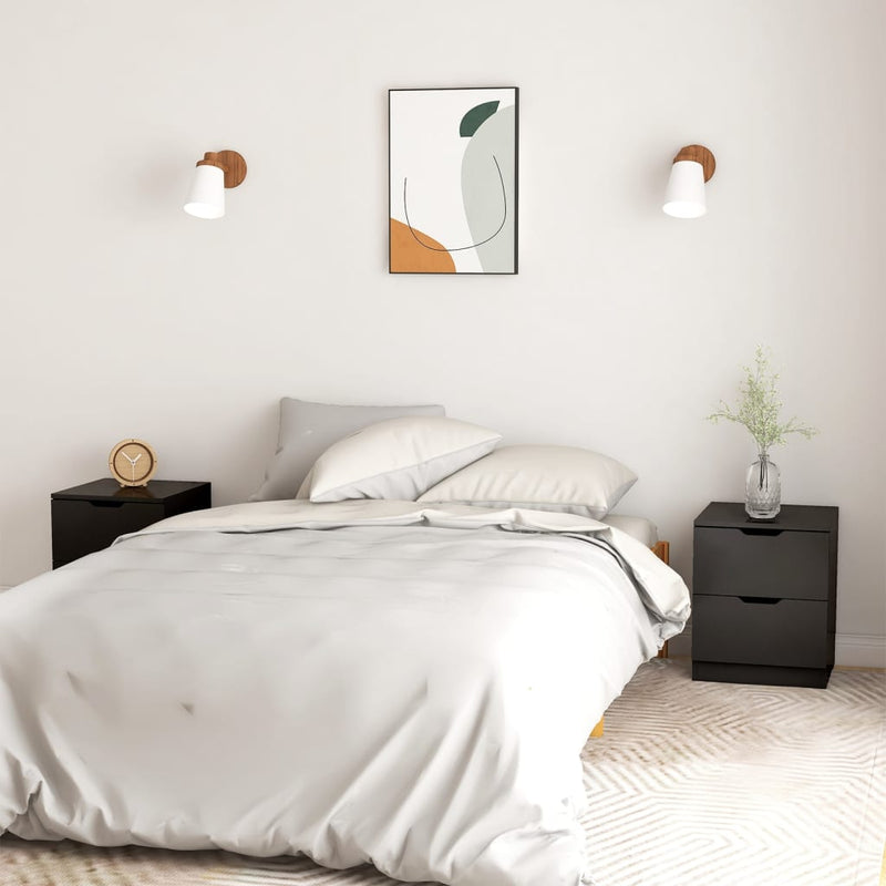 Nachtkastjes 2 st 40x40x50 cm spaanplaat zwart MeubelReus