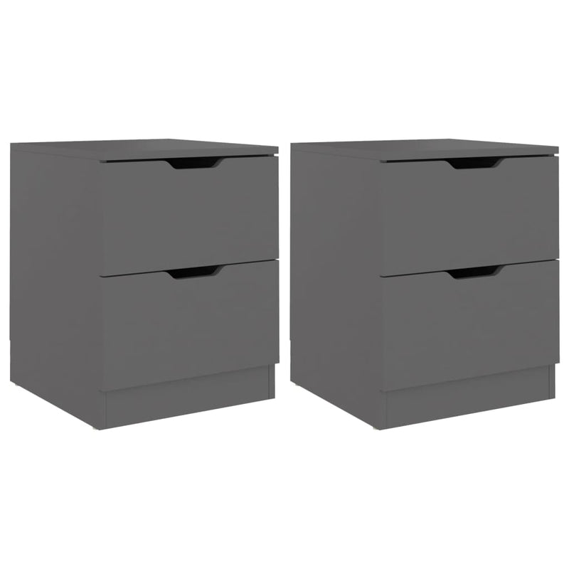 Nachtkastjes 2 st 40x40x50 cm spaanplaat grijs MeubelReus