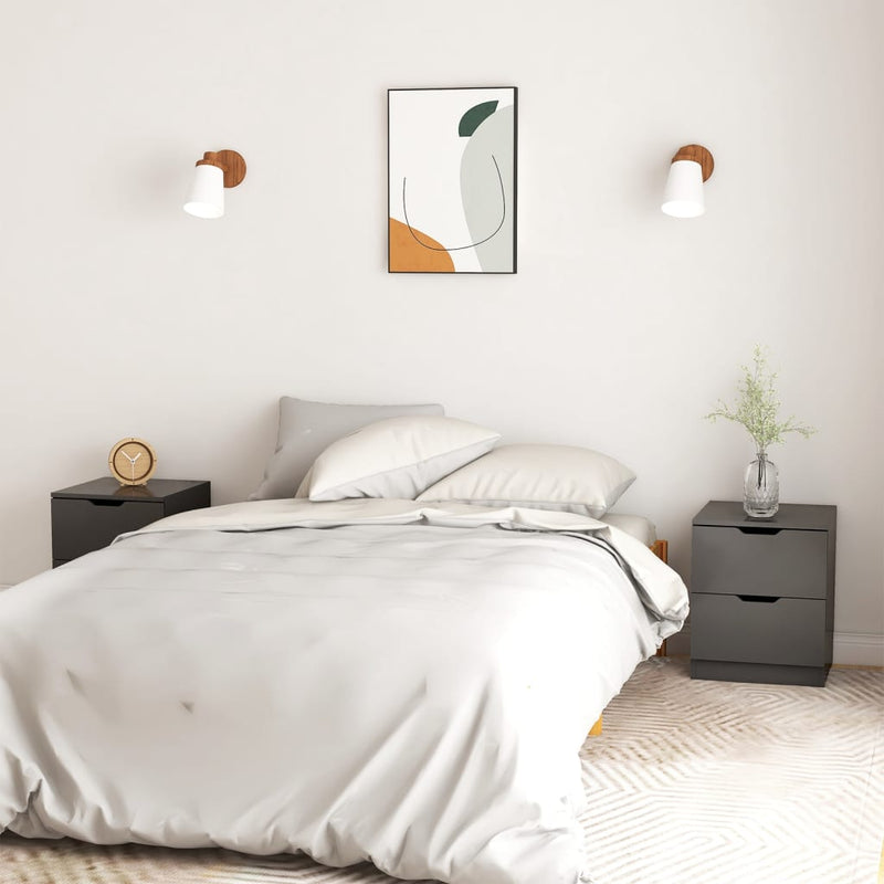 Nachtkastjes 2 st 40x40x50 cm spaanplaat grijs MeubelReus