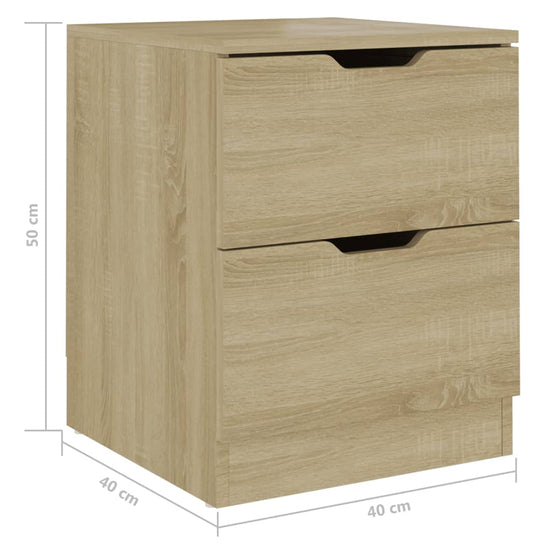 Nachtkastjes 2 st 40x40x50 cm spaanplaat sonoma eikenkleurig MeubelReus