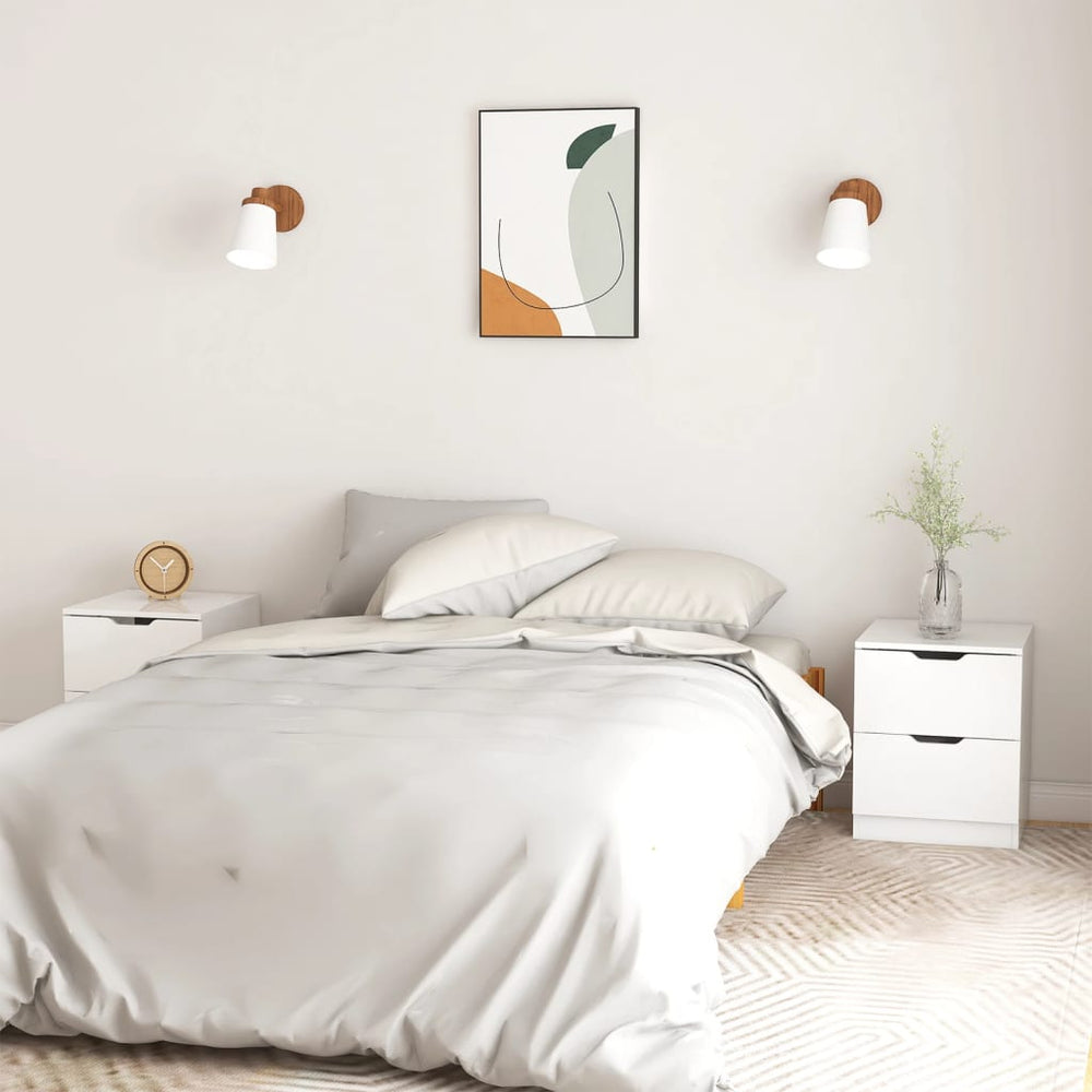 Nachtkastjes 2 st 40x40x50 cm spaanplaat hoogglans wit MeubelReus