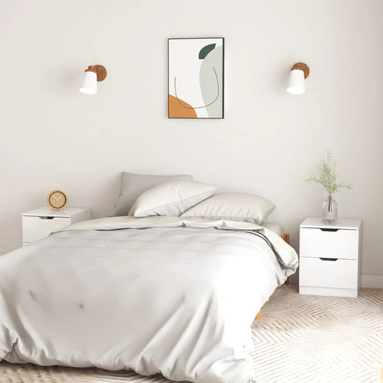Nachtkastjes 2 st 40x40x50 cm spaanplaat hoogglans wit MeubelReus