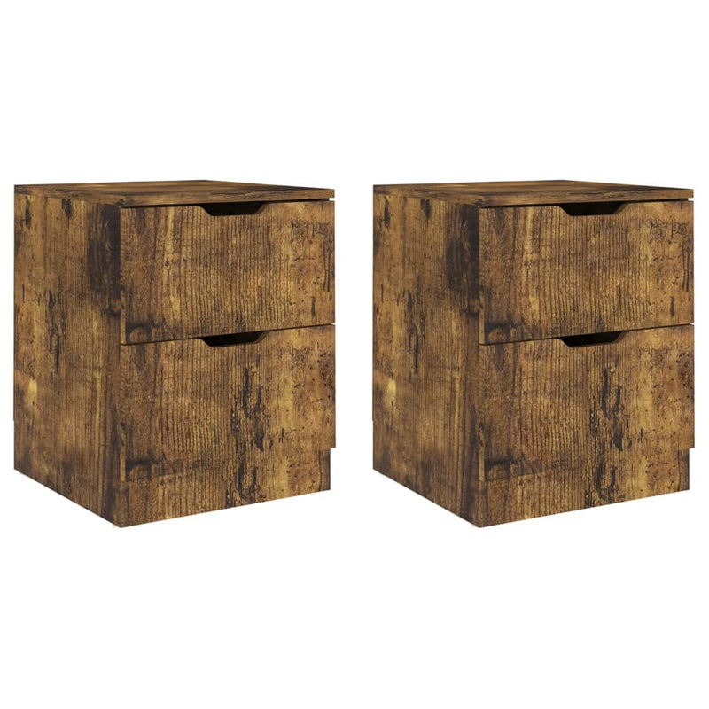 Nachtkastjes 2 st 40x40x50 cm spaanplaat gerookt eikenkleurig MeubelReus