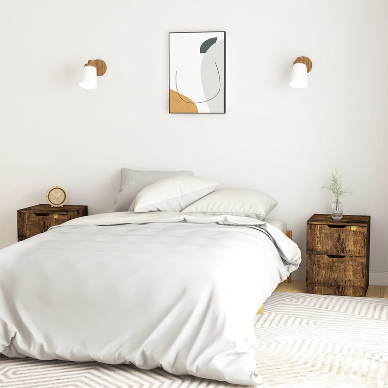 Nachtkastjes 2 st 40x40x50 cm spaanplaat gerookt eikenkleurig MeubelReus