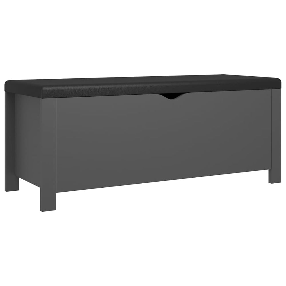Opbergbox met kussen 105x40x45 cm spaanplaat grijs MeubelReus