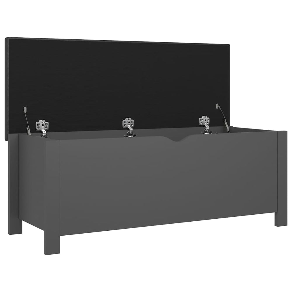 Opbergbox met kussen 105x40x45 cm spaanplaat grijs MeubelReus