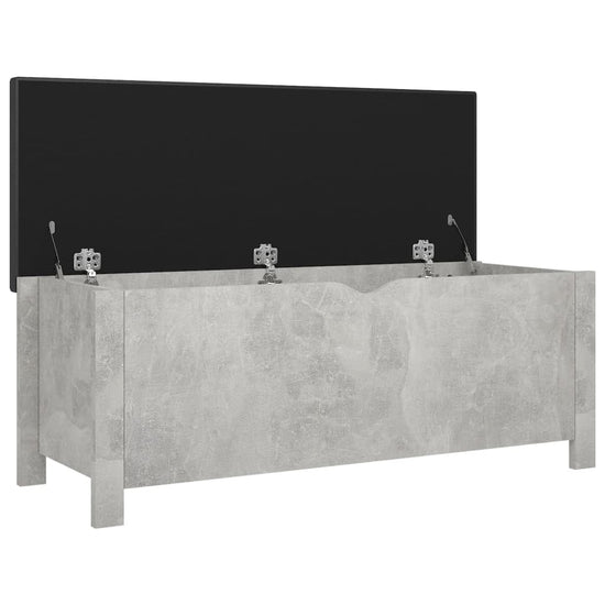 Opbergbox met kussen 105x40x45 cm spaanplaat betongrijs MeubelReus