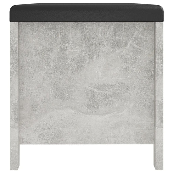 Opbergbox met kussen 105x40x45 cm spaanplaat betongrijs MeubelReus
