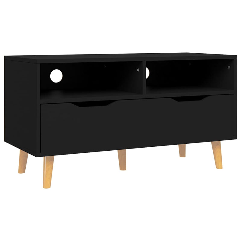Tv-meubel 90x40x48,5 cm bewerkt hout zwart MeubelReus