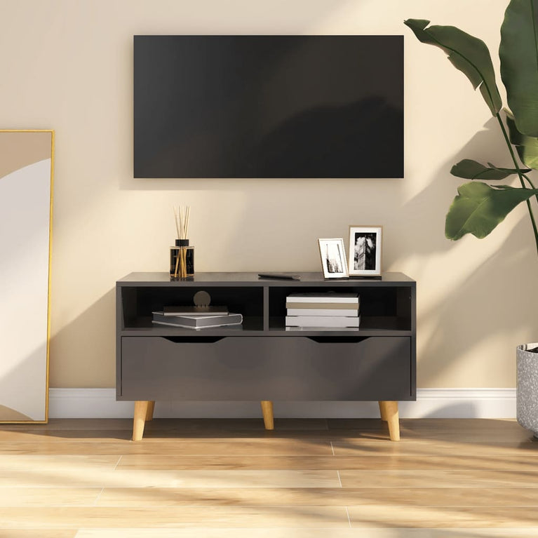 Tv-meubel 90x40x48,5 cm bewerkt hout grijs MeubelReus