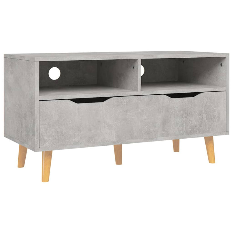Tv-meubel 90x40x48,5 cm bewerkt hout betongrijs MeubelReus